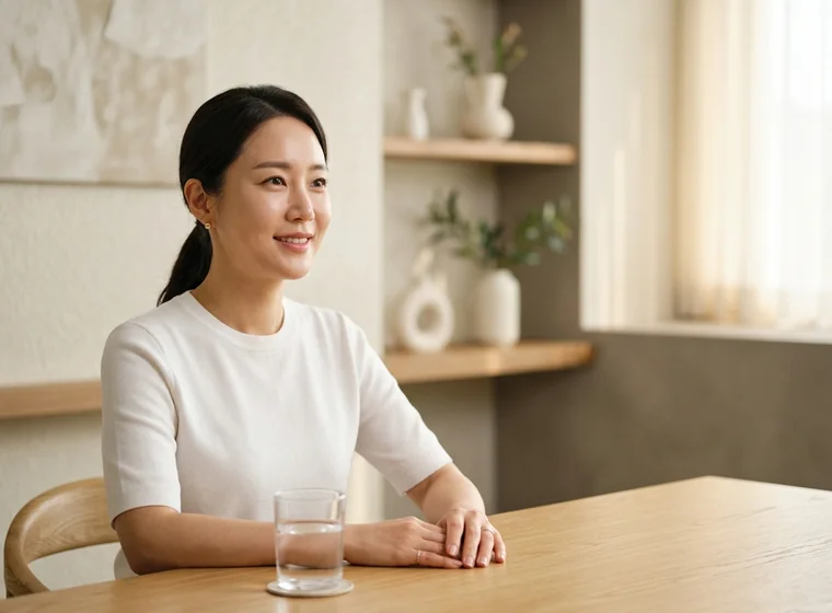 상담실에 앉아 있는 여성